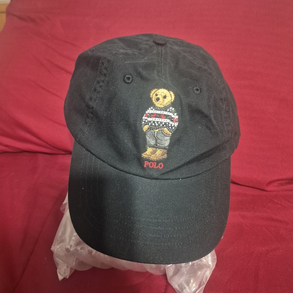 Polo by Ralph Lauren Black Hat with Polo Bear Embroidery - Picture 2 of 4